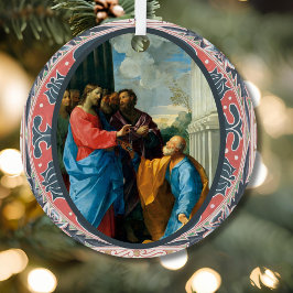 Adorno Metálico O Clavis David Key of David Advent Ornament