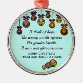 Adorno Metálico O HOLY NIGHT | Balbuceos festivos | NAVIDADES