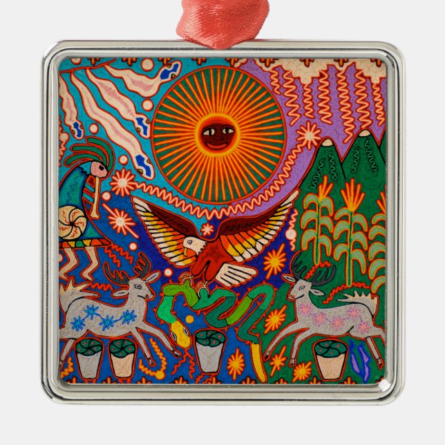 Adorno Metálico Oaxaca México México Viaje Boho de arte tribal may (Frente)