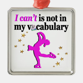 ADORNO METÁLICO OBJETIVOS Y SUEÑOS DE PATINAJE DE FIGURA ROSA