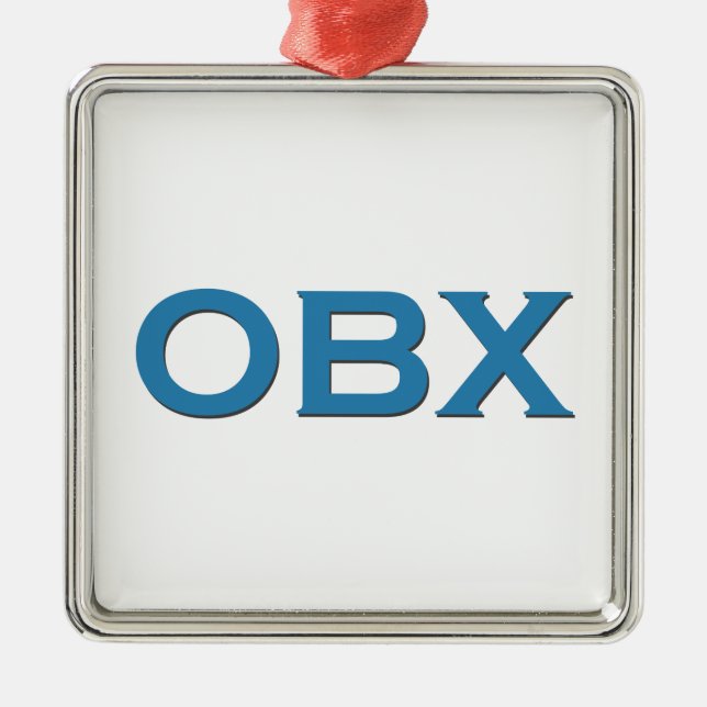 Adorno Metálico OBX (Outer Banks Carolina del Norte) (Frente)