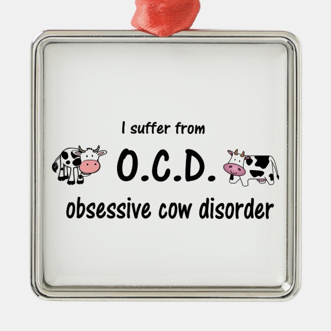 Adorno Metálico OCD Cow (Frente)