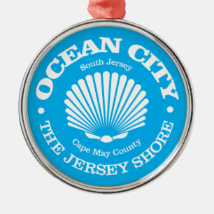 Adorno Metálico Ocean City NJ (concha de mar)