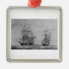 Adorno Metálico Oceanic Trek Graphic Ships Fine Art