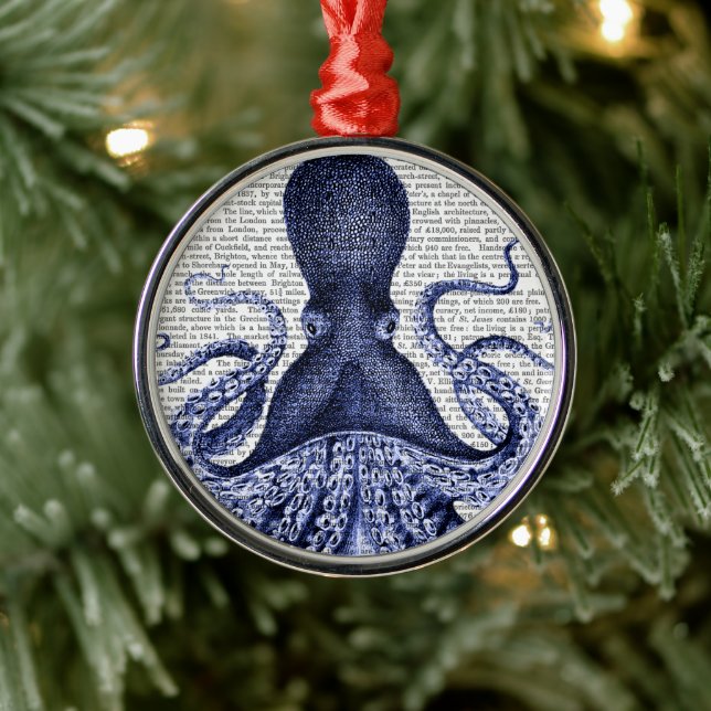 Adorno Metálico Octopus azul (Árbol)