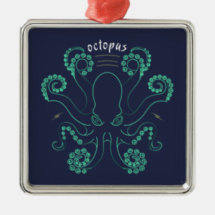Adorno Metálico Octopus Cephalopod Tentacles