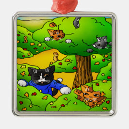 Adorno Metálico Ocultar y buscar gatos