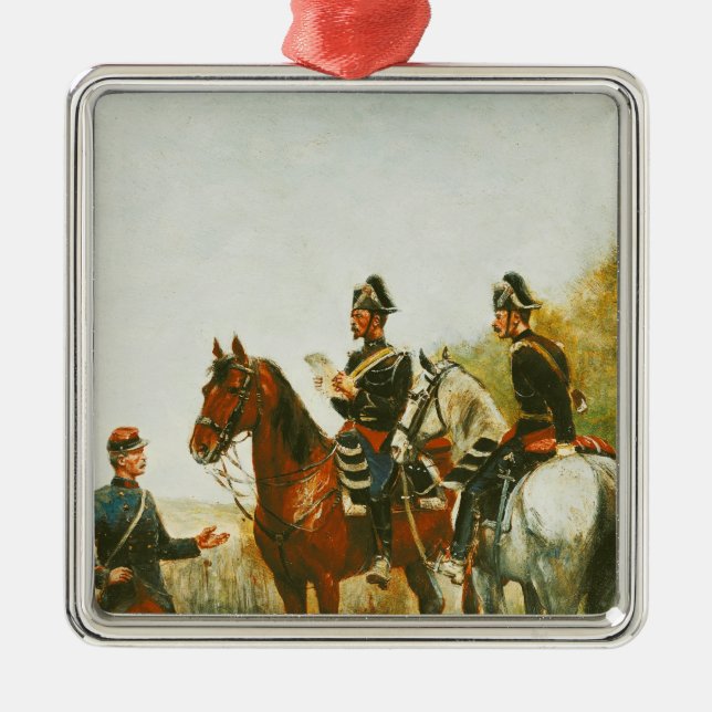 Adorno Metálico Oficiales de policía en un viaje de la inspección (Frente)