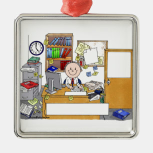 Adorno Metálico Oficina - Desordenado, hombre