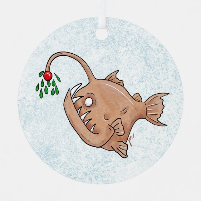 Adorno Metálico ¡Oh, no! Mistletoe Angerfish (Anverso)