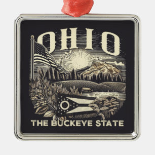 Adorno Metálico Ohio El Estado De Buckeye