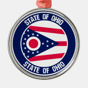 Adorno Metálico Ohio Round Emblem