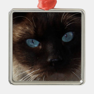 Adorno Metálico Ojos azules del gatito