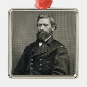 Adorno Metálico Oliverio Otis Howard (1830-1909), grabado por