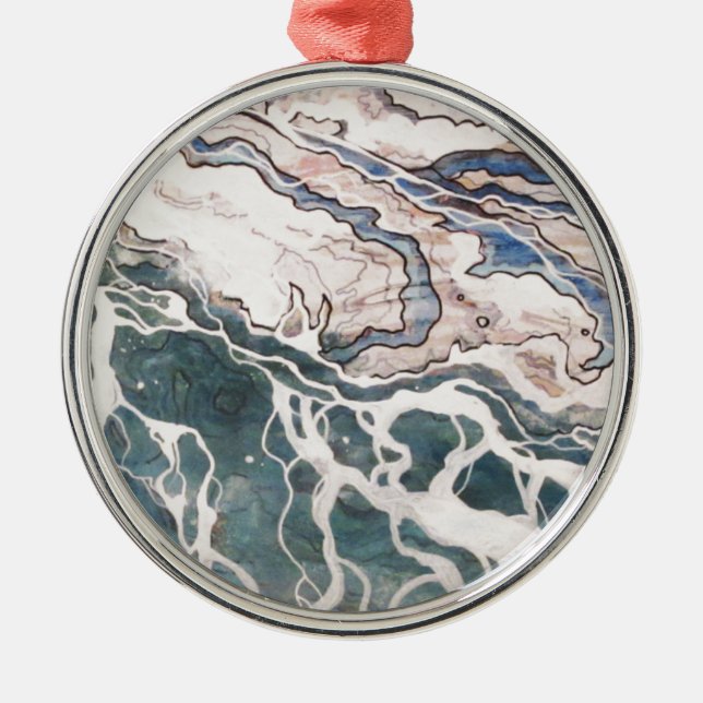 Adorno Metálico Ondas del lago Erie (Frente)