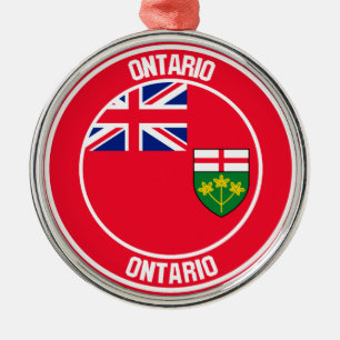 Adorno Metálico Ontario Round Emblem