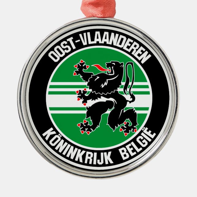 Adorno Metálico Oost-Vlaanderen Round Emblem (Frente)