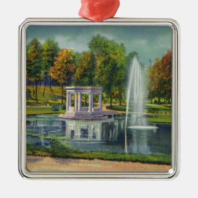 Adorno Metálico Opinión de monumento de guerra del parque del (Frente)