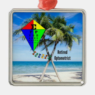 Adorno Metálico Optometrista retirado, placa de licencia de humor