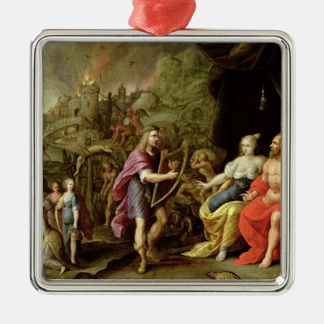 Adorno Metálico Orfeo en el mundo terrenal (Frente)