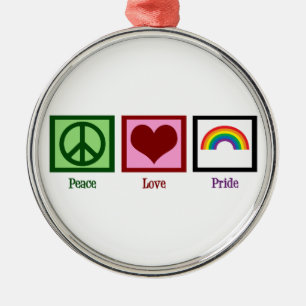Adorno Metálico Orgullo gay del amor de la paz