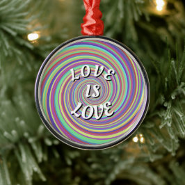 Adorno Metálico Orgullo Love Is Love
