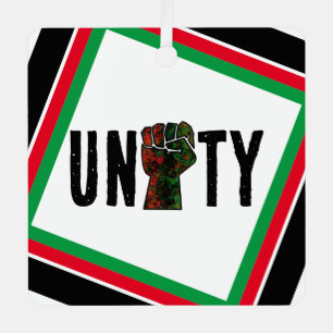 Adorno Metálico orgullo negro bandera panafricana roja verde puño 