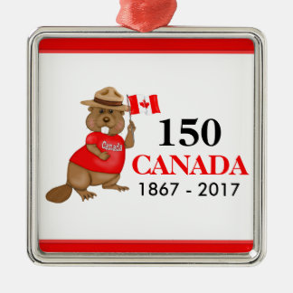 Adorno Metálico Orgulloso castor canadiense 150 años