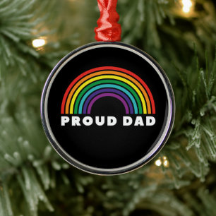 Adorno Metálico Orgulloso padre arcoiris