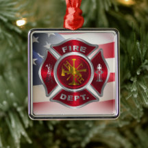 Orgullosos Navidades de bomberos estadounidenses