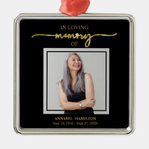 Adorno Metálico Orna Metalizado en memoria de fotografía de caligr