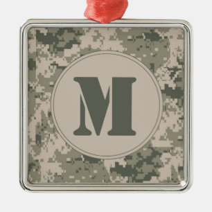 Adorno Metálico Ornamato inicial del monograma de Camo de ACU