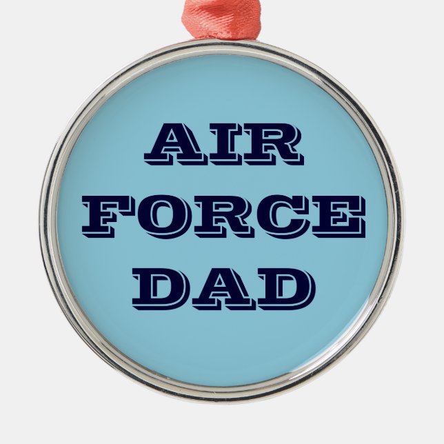 Adorno Metálico Ornament Air Force Dad (Frente)