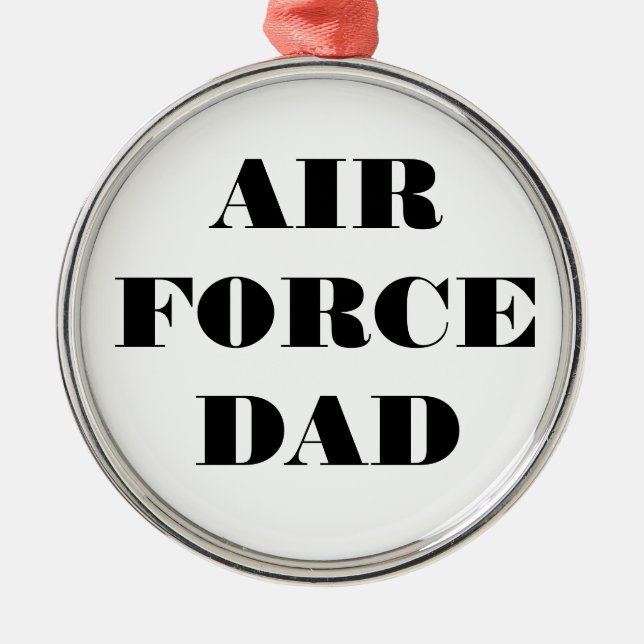 Adorno Metálico Ornament Air Force Dad (Frente)