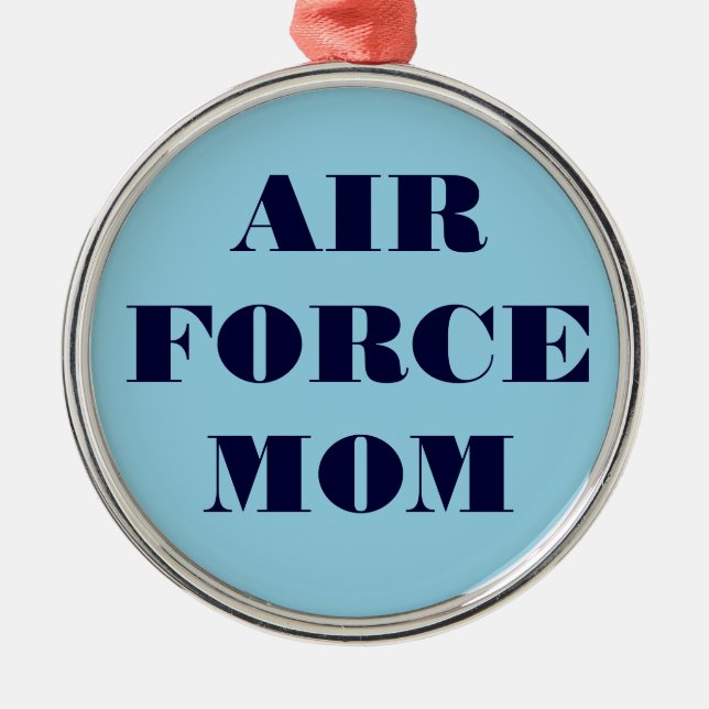 Adorno Metálico Ornament Air Force Mom (Frente)