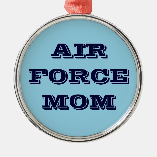 Adorno Metálico Ornament Air Force Mom (Frente)