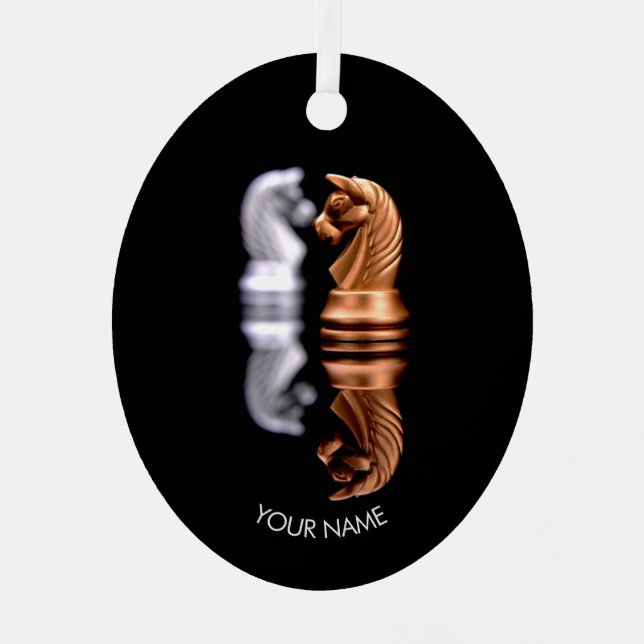 Adorno Metálico Ornament Chess (Anverso)
