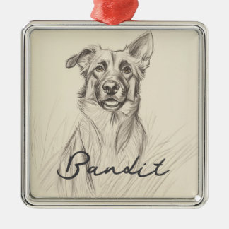 Adorno Metálico Ornament German Shepard