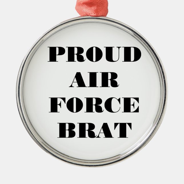 Adorno Metálico Ornament Orud Air Force Brat (Frente)