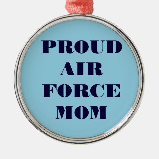 Adorno Metálico Ornament Orud Air Force Mom (Frente)