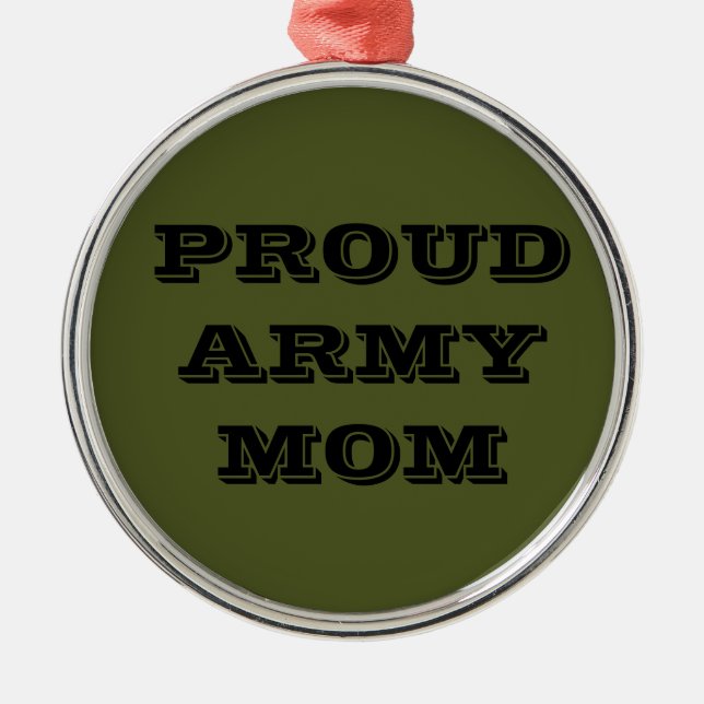 Adorno Metálico Ornament Orud Army Mom (Frente)