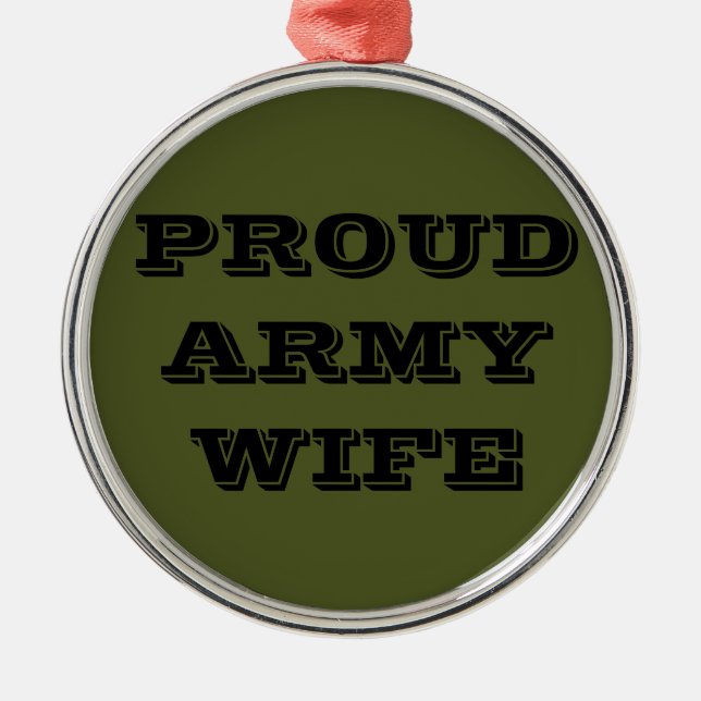 Adorno Metálico Ornament Orud Army Wife (Frente)