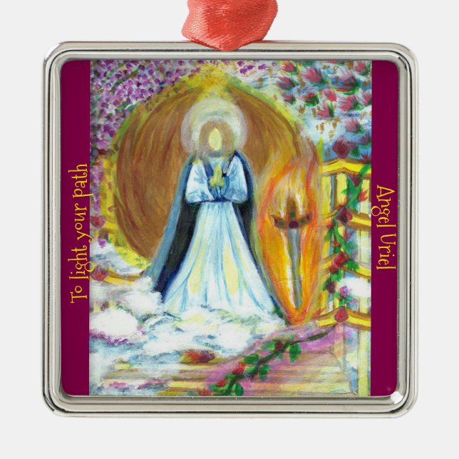 Adorno Metálico Ornamento: Arcángel Uriel (Frente)