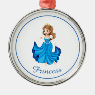 Adorno Metálico Ornamento-Princesa de Navidad