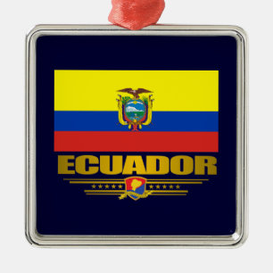 Adorno Metálico "Ornamentos del orgullo de Ecuador"