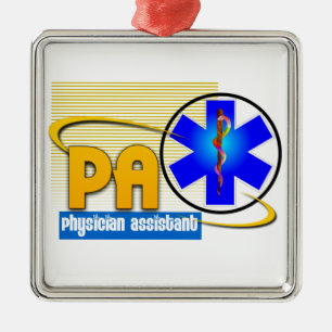 ADORNO METÁLICO ORNAMIENTO DE NAVIDAD DE AYUDA MÉDICA DE LOGOTIPO