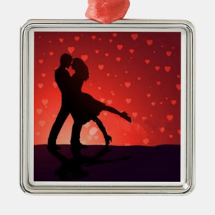 ADORNO METÁLICO ORNAMIENTO DE PAREJA DE BAILE