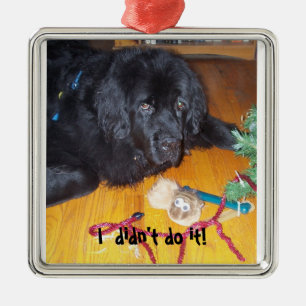 Adorno Metálico Ornamnet del árbol del perro de Terranova