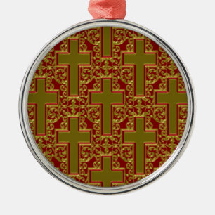 Adorno Metálico Ornate Cross