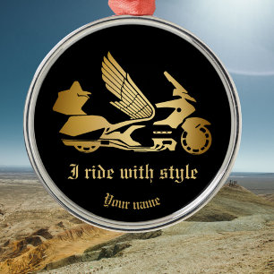 Adorno Metálico Oro Alas a la Motocicleta Medalla Ornamdwing